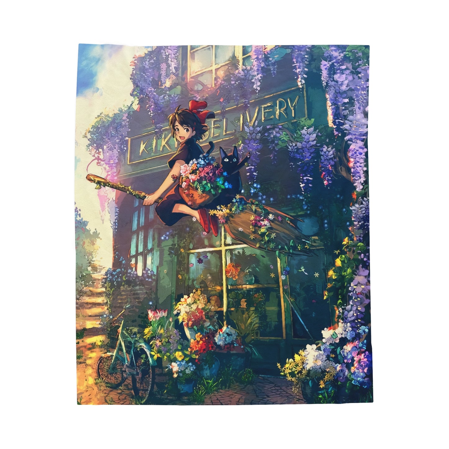 Kiki's Delivery Service 2 of Velveteen Plush Blanket